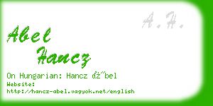 abel hancz business card